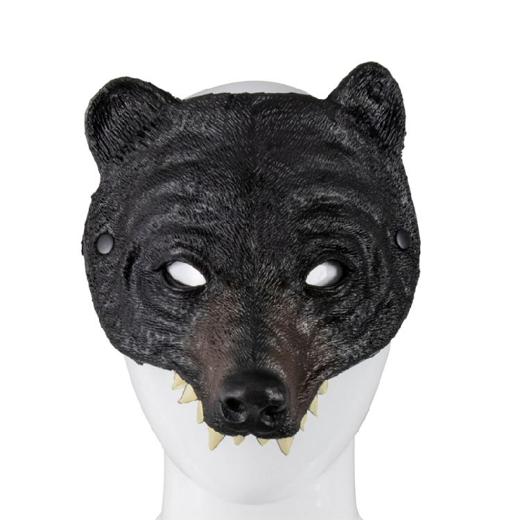 Multipurpose Bear Costume Mask for Kids and Adults Animal Head Half Face Mask for Halloween Animal Cosplay Accessory