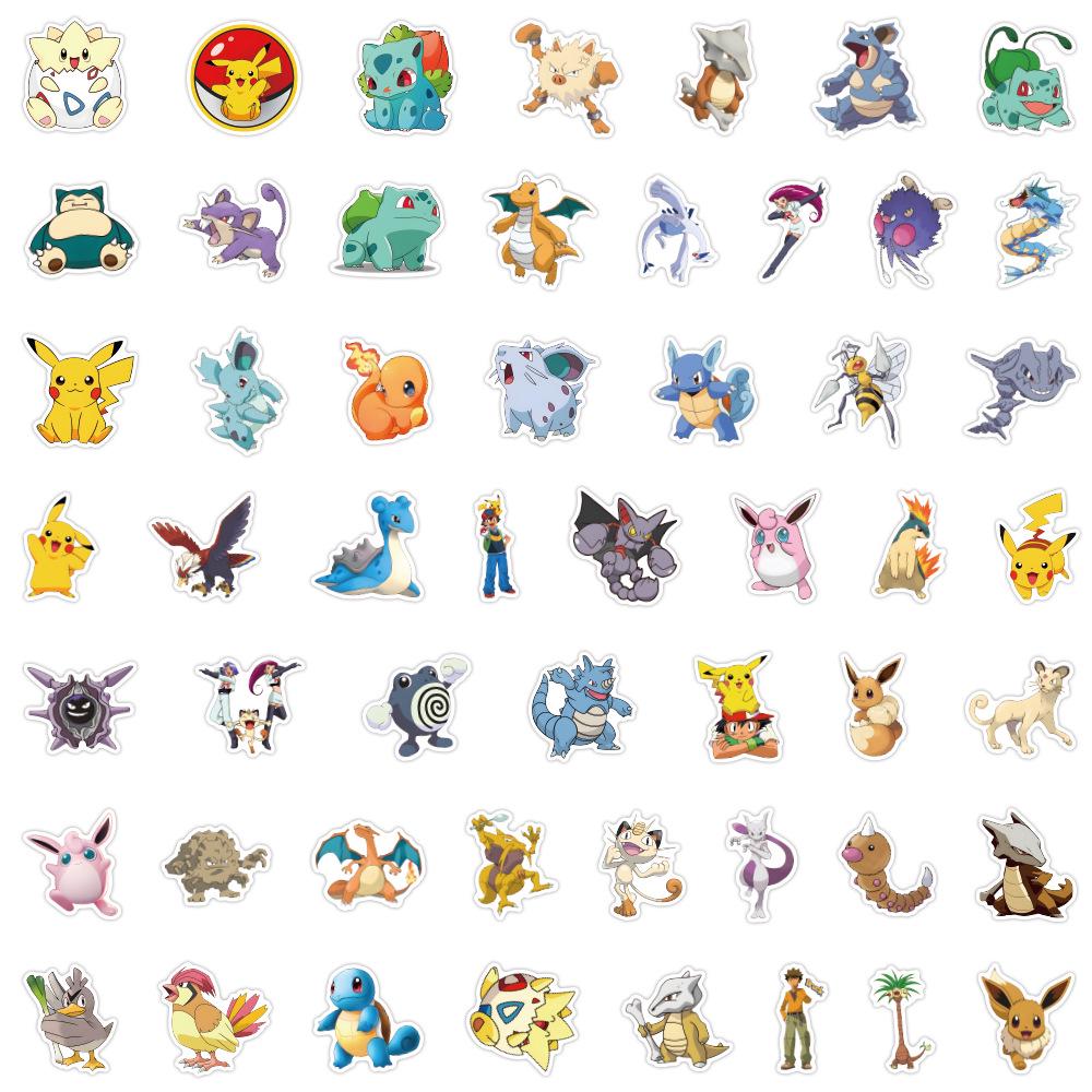 200 Pokémon Pikachu Waterproof Stickers for Kids: DIY Decoration for Notebooks and Phones