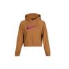 Sweatshirts Women's Brown Hooded Moderate Regular (Unisex) Sweatshirts CU5677 201