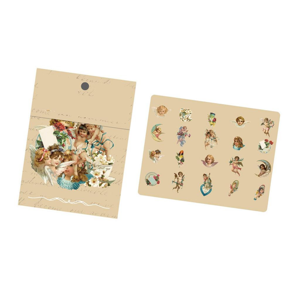 40 Stück Vintage Romantische Aufkleber Treibsand-Serie PET Zarte Muster Nostalgische Abziehbilder für Tagebuch