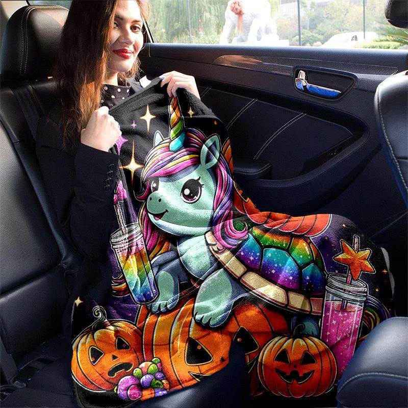 1pc Unicorn Pumpkin Blanket Perfect for Home Decor,Living Room, Travel, Camping, Car Blankets