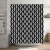 White Black Geometric Patterned Shower Curtain for Bathroom Decor Waterproof Bath Liner