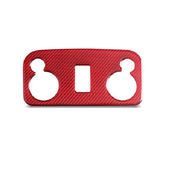 Front Reading Lights Cover Red Carbon Fiber Sticker For Ford 2009-2013 Mustang