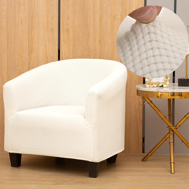 Plush Club Chair Cover Armchair Slipcover Geometric Printed Small Sofa Covers Protect for Pets Chair Decoration
