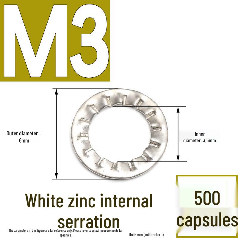 304 Stainless Steel External & Internal Tooth Lock Washer, Anti-Slip, Anti-Loosening, Size M6-M30