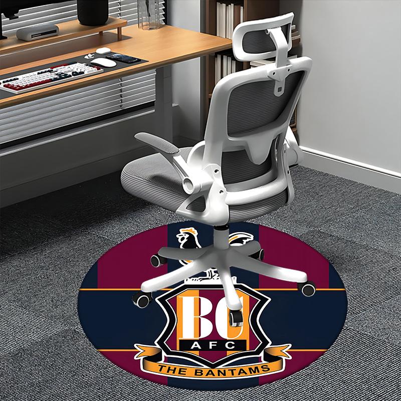 

BC AFC,The Bantams Crest Chair mat Round Rug Office carpet, Non slip, Suitable for Living Rooms, Bedrooms decor.1205005a 80cm by 80cm