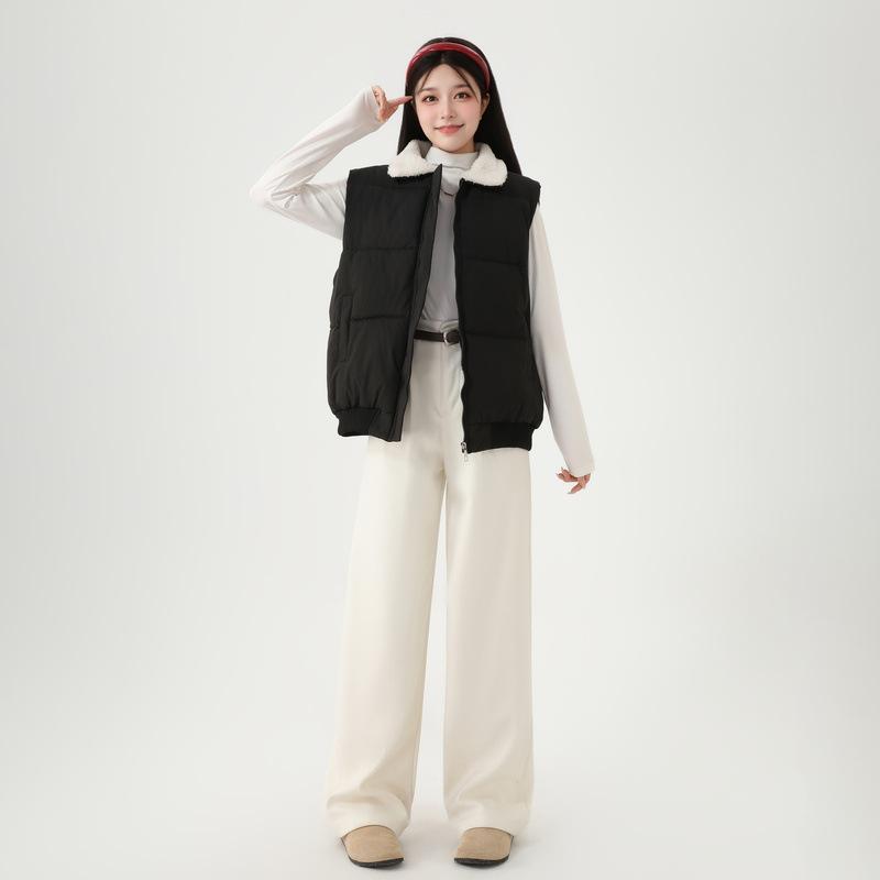 

Lapel Cotton Clothes, Vest Women s Short Models, New Autumn and Winter Small Vest Jacket 2XL чёрный