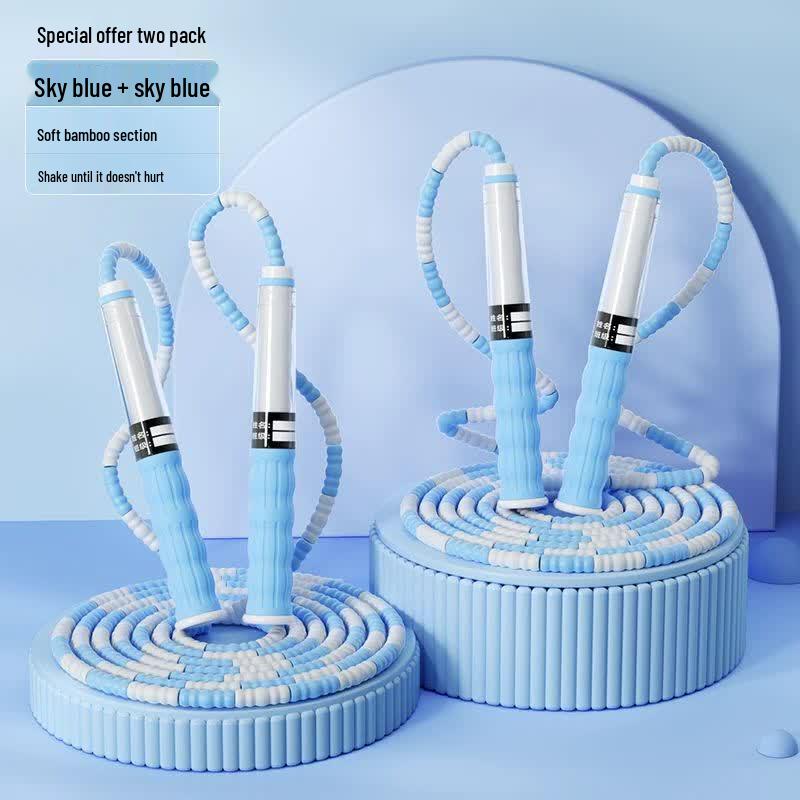 Jianli Kids Soft Bead Bamboo Section Jump Rope