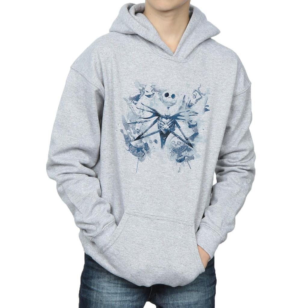 Disney Boys Nightmare Before Christmas Paint Spray Carers Hoodie