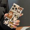 Square Back Tube Protection Clear Case For iPhone 11 15 Plus 16 ProMax 12 13 14 Pro Max Anti-Oxygen,Cartoon Cat Pattern Casing