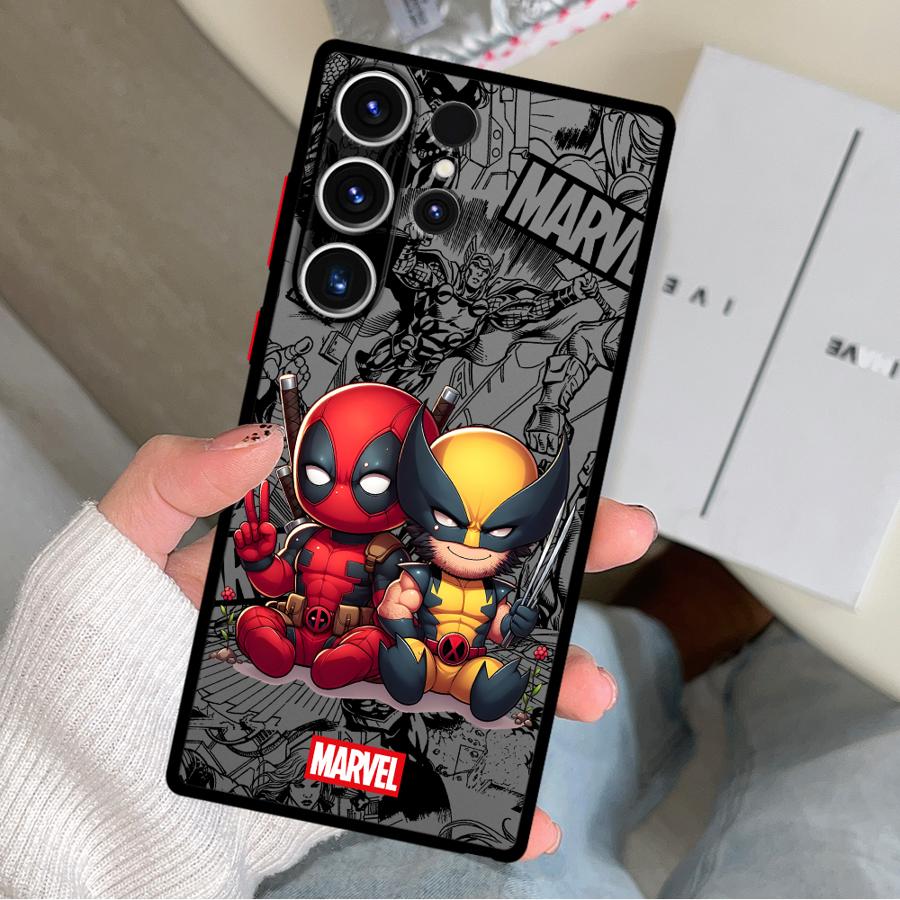Marvel Deadpool Wolverine Love Case for Samsung Galaxy S26 S21 S20 S23 FE S25 Ultra Note 20 10+ S22 S24 Plus Funda Phone Cover