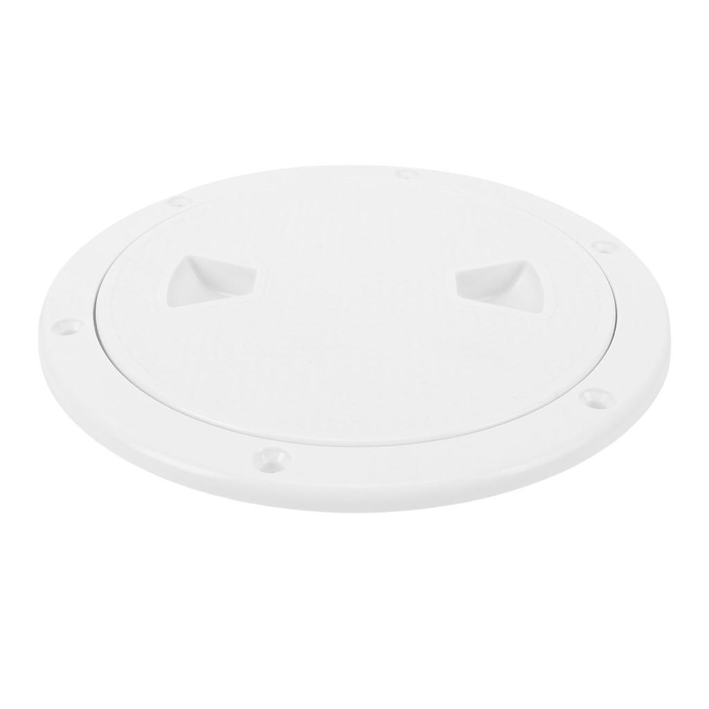 Boat Hatch Deck Plate 6.5 Inch Nylon Anti Slip Round Boat Detachable Inspection Deck Hatch Cover for Marine Yacht White