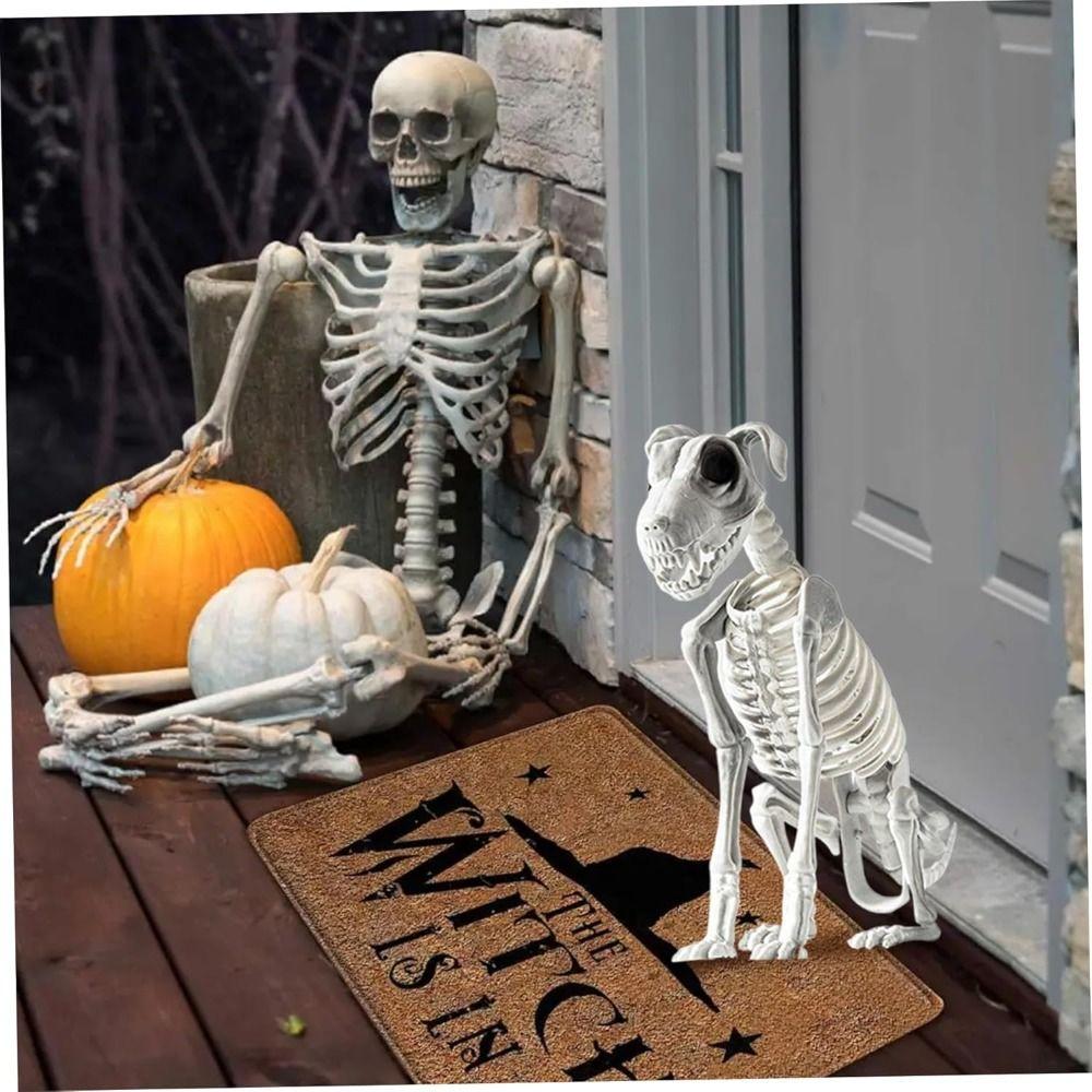 Scary Sitting Dog Skeleton Spooky Halloween Skeleton New Dog Skeleton  for Home Party Haunted House