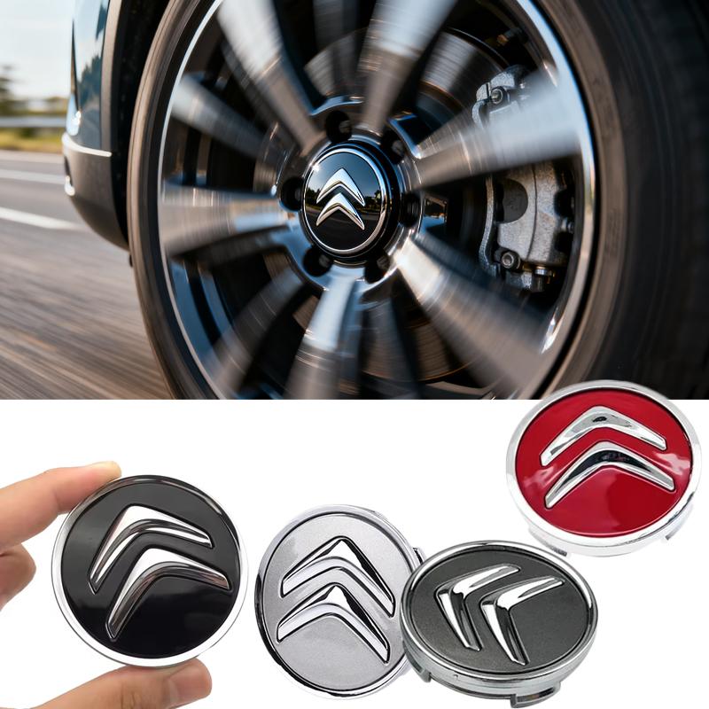 Citroën Logo Wheel Center Cap ABS+Metal Alloy Hub Cover for C3 C4 C5 C1 Berling Xsara Picasso Replacement Wheel Rim Emblem Set