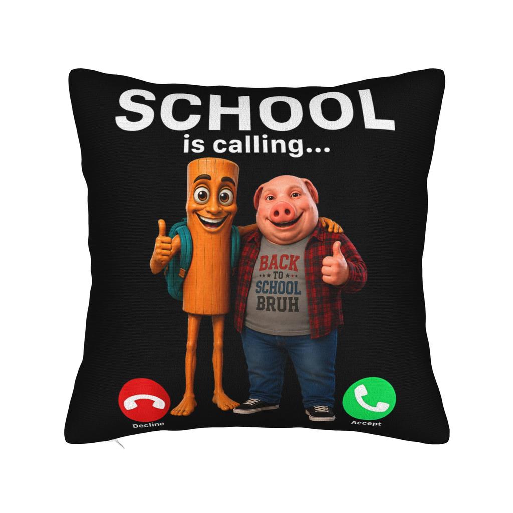 Tung Tung Tung Sahur Pillowcase Printed Cushion Cover Decoration Pillow Case Cover Home Zippered