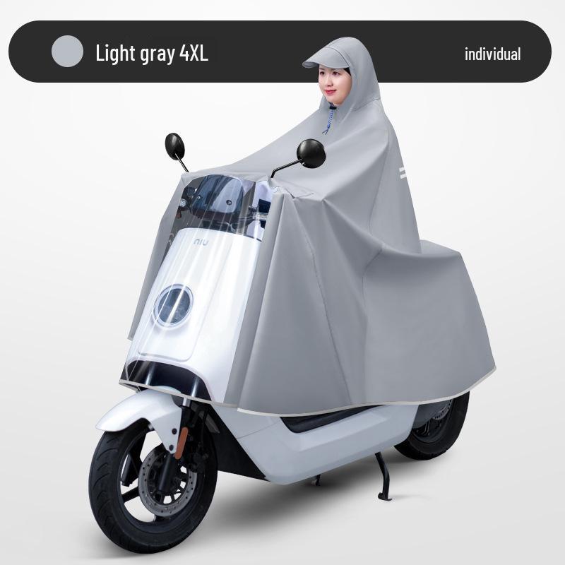 Unisex Electric Car Raincoat: Long, Full-Body, Extra Thick, Waterproof Poncho for Motorcycle Use