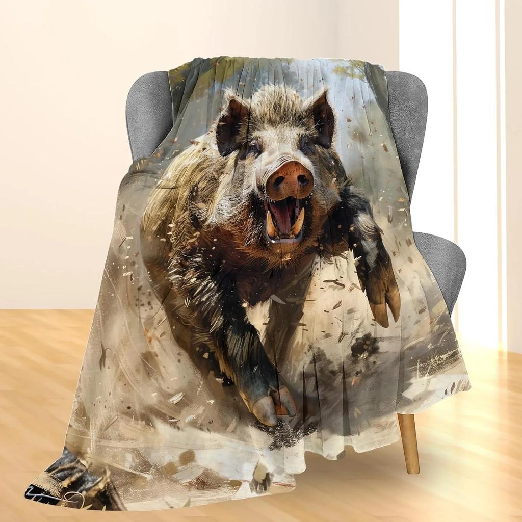 Weißer Tiger Überwurf Dünne Decke Tiere Bedruckt Leicht für Sofa Heimdeko Geschenk für Löwen Tiger Elch Bären Hunde Katzen Liebhaber