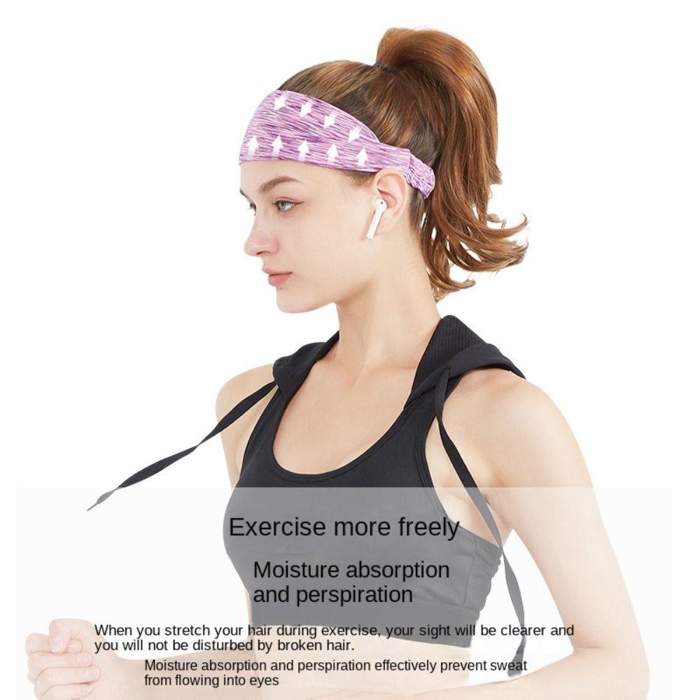 

Elasticity Yoga Sweatband Polyester Fibre/Spandex Yoga Hair band Yoga Headbands Running style D