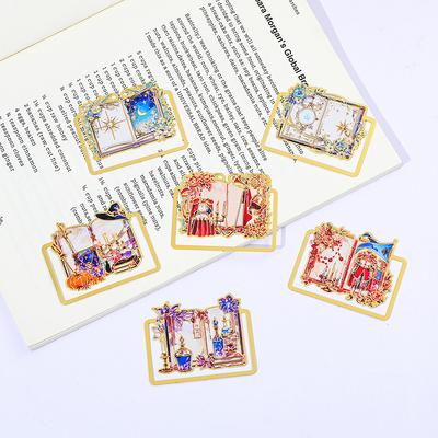 1pc Metal Hollow Bookmark High Quality Book Page Clip Reading Bookmark For Students Art Lovers