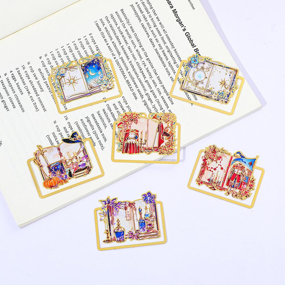 1pc Metal Hollow Bookmark High Quality Book Page Clip Reading Bookmark For Students Art Lovers
