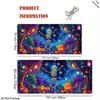 1PCS Halloween Garage Door Decoration - Luminous UV Effect - Super sized Horror Skull Party Scene with Pumpkin and Bat
