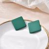 Pendientes Cuadrados de Color Caramelo de Moda Para Mujer Geométricos Grandes Azules Rojos Negros Pintura Escarchada INS Coreanos de Acrílico Sólido