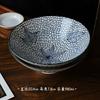 Large Size Hand-Painted Japanese Style Bowl Soup Bowl Ramen Bowl Conical Lid Bowl Family Use for Eating Noodles Rice Noodles