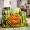 1pc Capybara, Nature Scene Blanket, Lightweight Flannel Fleece with Digital Printing, Soft Warm for Sofa, Travel, Camping, Office, Couch, Chair, and B