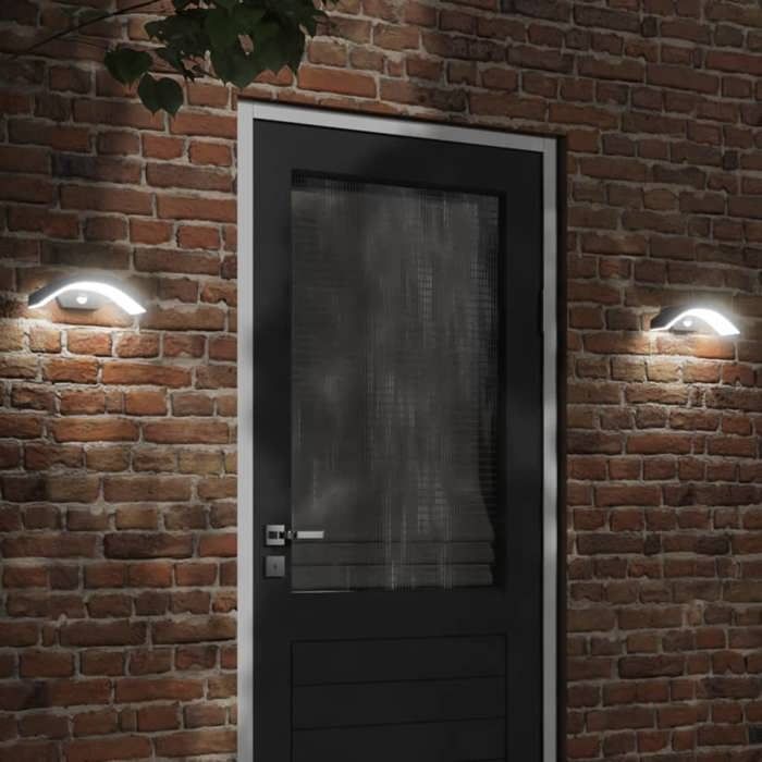 VidaXL Outdoor LED Wall Light with Sensors Black, Outdoor LED Wall Lighting, Garden Wall Lamp, Lamp 4006278