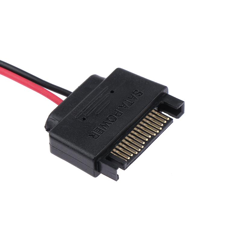 1Pc Sata 15-Pin Male To Sata 6-Pin Female Slimline Power Adapter Cable 20Awg Laptop Optical Drive Cable