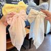 Chiffon fabric bow hair clip retro style hair clip spring clip hair accessories