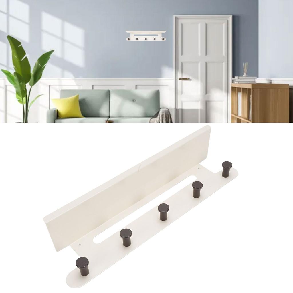 Wall Mount Clothing Rack with Board Hanging Storage Shelf Coat   for Home Entryway Bedroom Bathroom