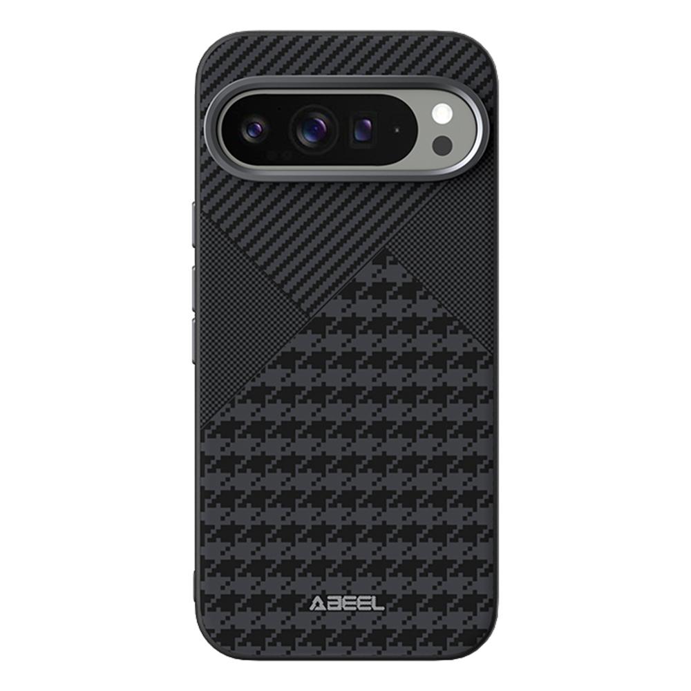 

ABEEL Чехол для Google Pixel 10 Pro XL/9 Pro XL, совместимый с MagSafe, микро-тиснение, ПК, ТПУ, алюминиевый сплав, кожаный чехол для телефона A