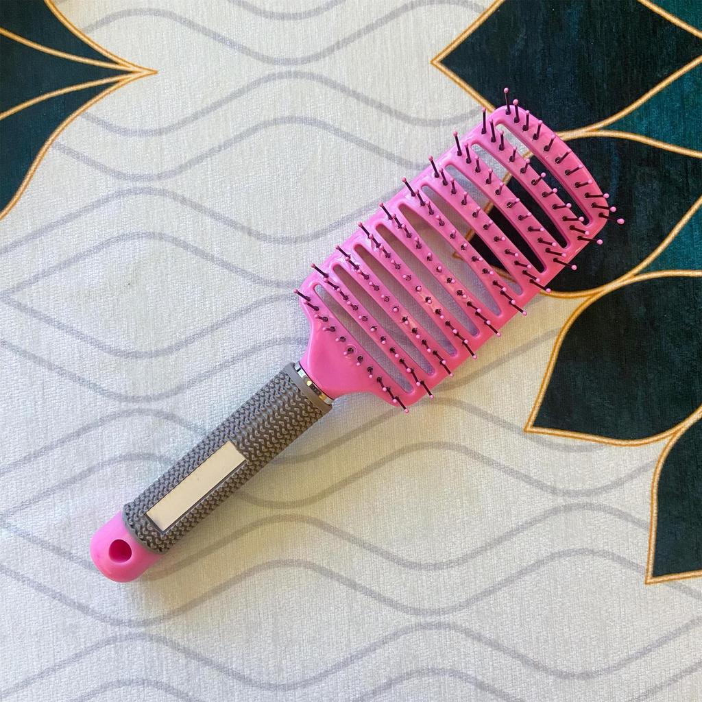 Women's Rib Comb for Root Volume & Styling: High Crown, Long & Curly Hair Massage, Large Curved Design.