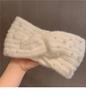Fashion Winter Women Pearl Headband Spiral Double Knitted Wide Hairband Hair Band White Black Warm Headband For Women Girl