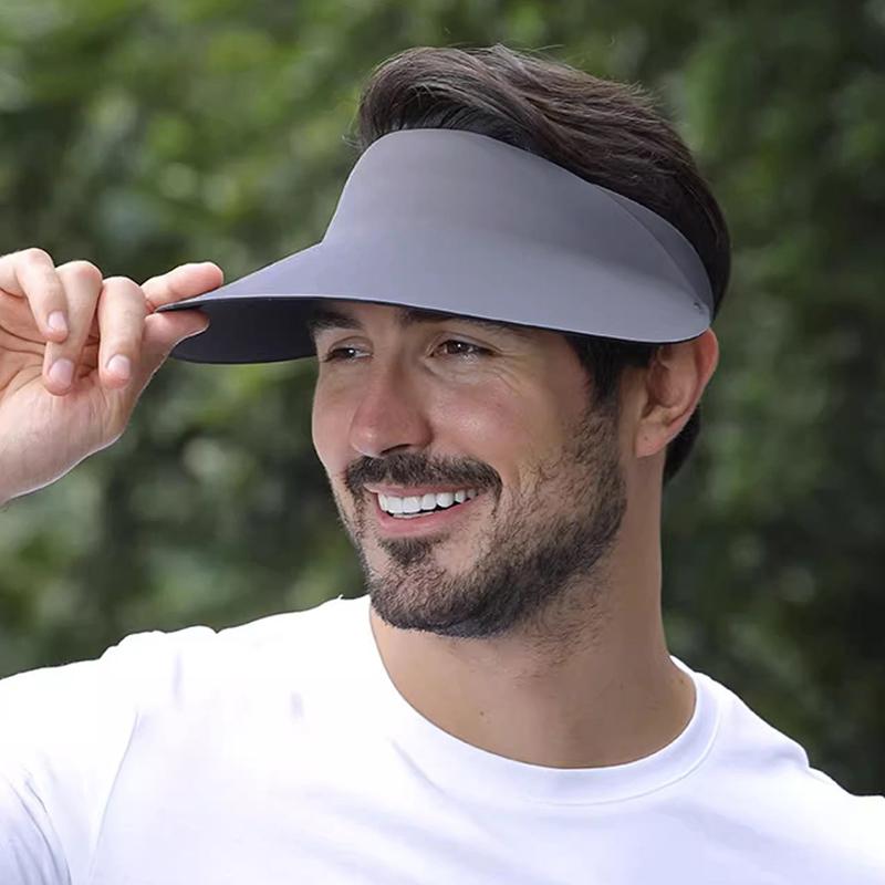 Unisex Couples Sun Visor Cap, Spring Summer UV Protection Breathable Hat, Adjustable Elastic Band for Outdoor Work & Daily Wear