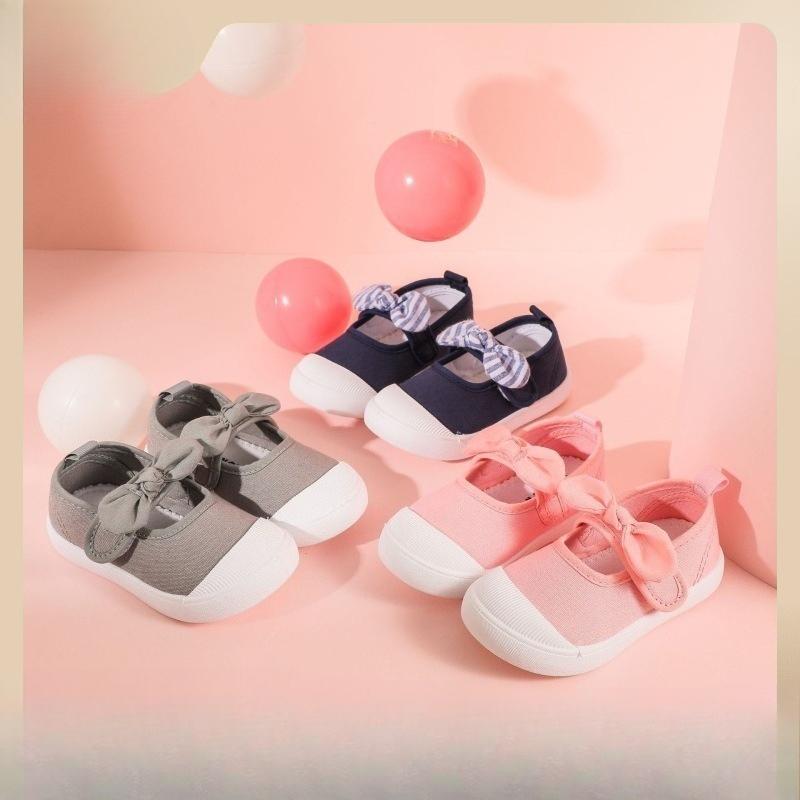 Rutschfeste Mädchenschuhe mit weicher Sohle und atmungsaktivem Innenmaterial, Canvas-Schuhe