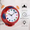 Analogue Talking Clock Silent Non Ticking Analog Alarm Clock, Time Teaching Design With Football Shape Desk Clock And Clear Clock Face, EasyRead For C