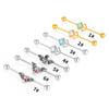 YW 16G Stainless Steel Skull Bat Industrial Barbell Ear Piercing Ear Tragus Helixe Body Jewelry