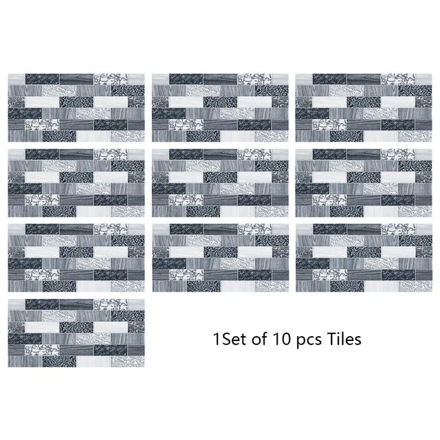 29 Styles Flat Marble Embossing Tiles Wall Sticker Kitchen Oil-proof Bathroom Waterproof Peel & Stick Hard Crystal Wallpaper