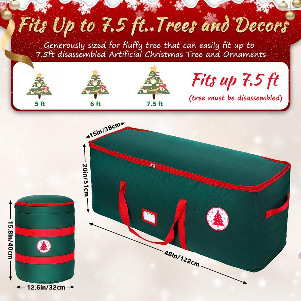 Must-Have Christmas Tree Storage Bag Waterproof Fabric with Reinforced Handles Easy Carrying Xmas Tree Christmas Decor Essential