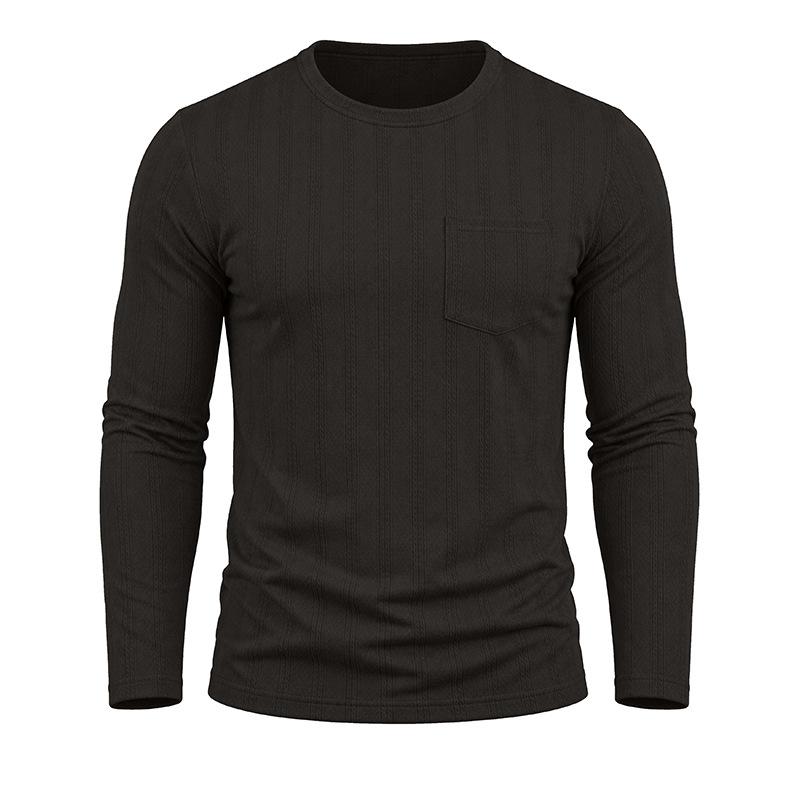 Men S Long Sleeve Crew Neck Pullover Knit T Shirt Casual Fall Winter