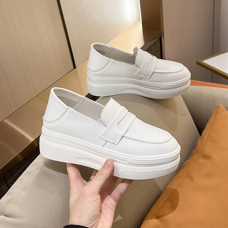 Damesko med tykk såle, høydeøkende, lette og pustende, avslappede enkeltsko og boardsko