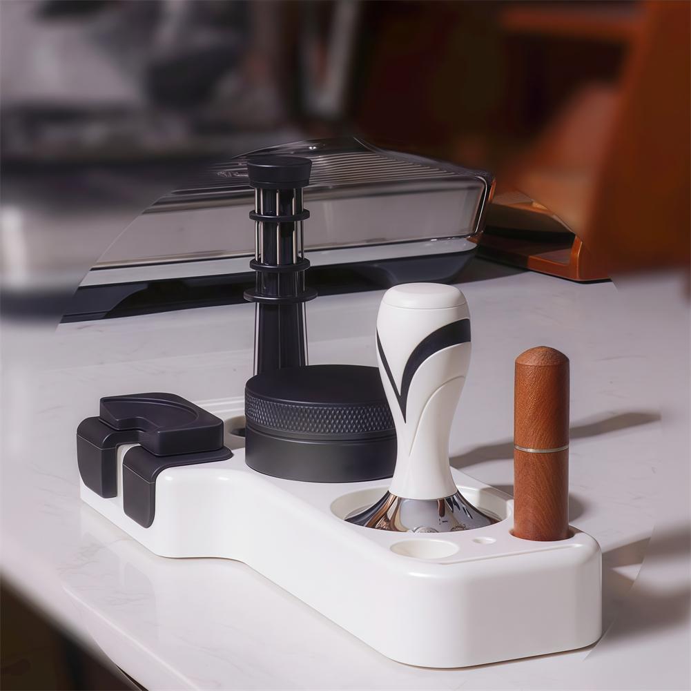 Compact Espresso Tamper Station with Tool Holder and Portafilter Organizer
