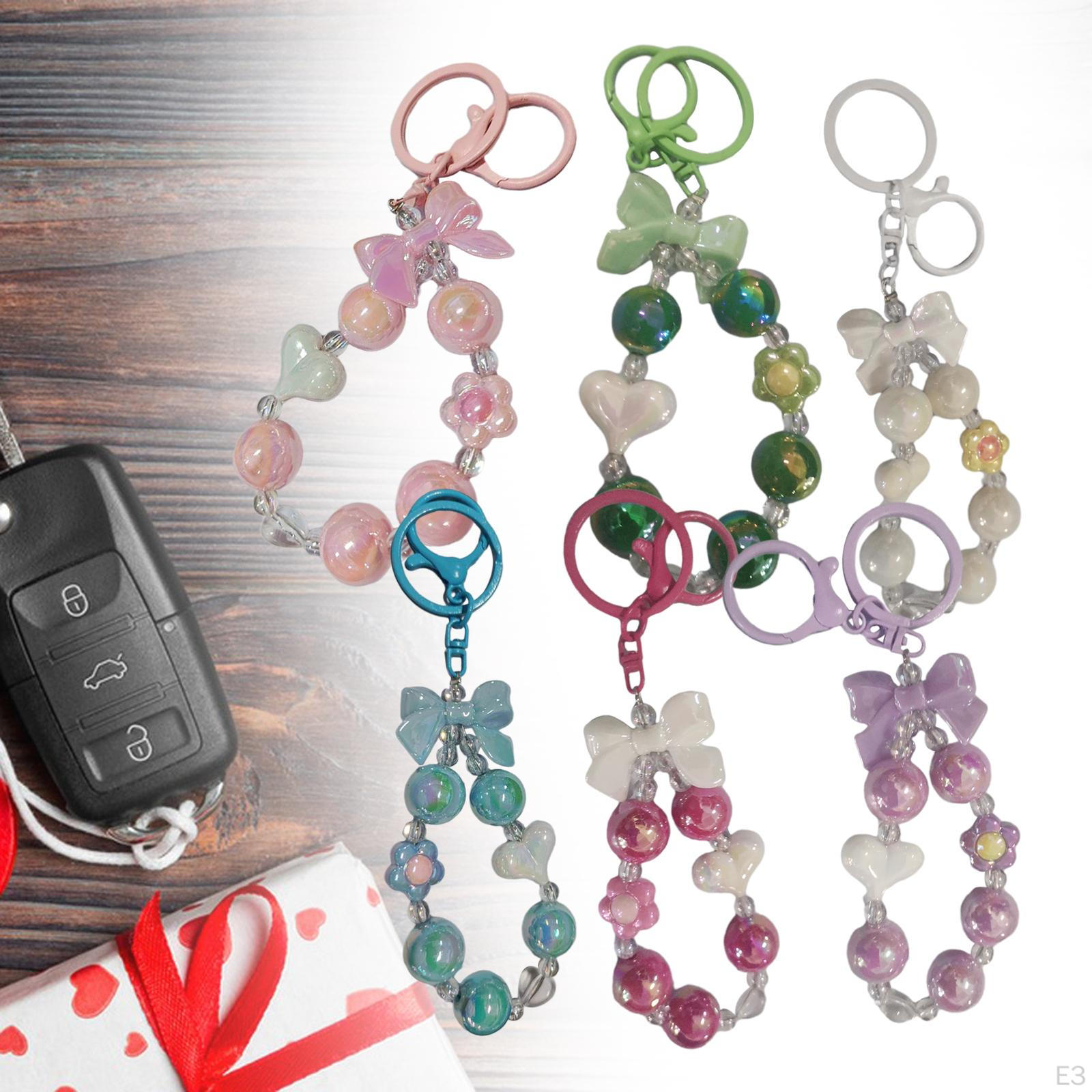 Браслет-ключ из бисера Автомобильная подвеска Кольца из бисера Карнавальные призы белый — фото 3