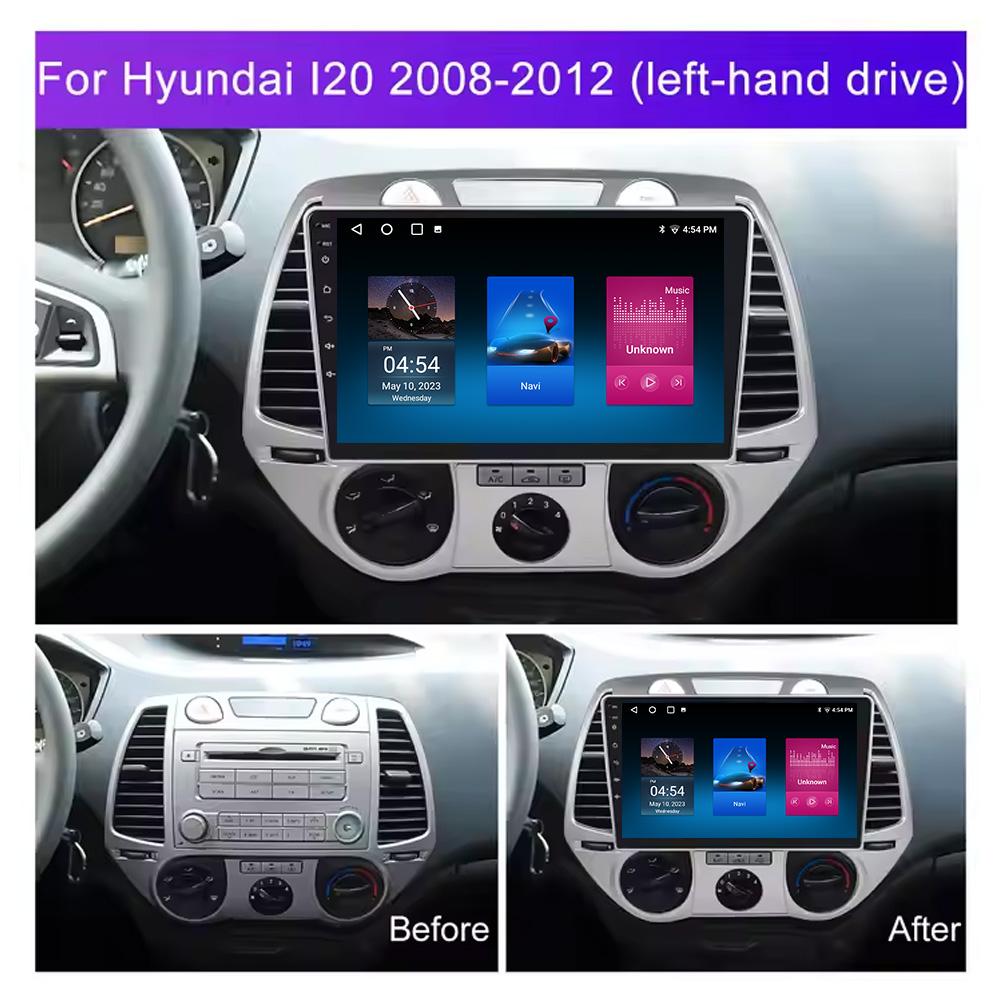 Toyousonic Car Video Player for Hyundai i20 2008-2012 GPS Navigation Built-in Dsp Carplay Autoradio Android Head Unit