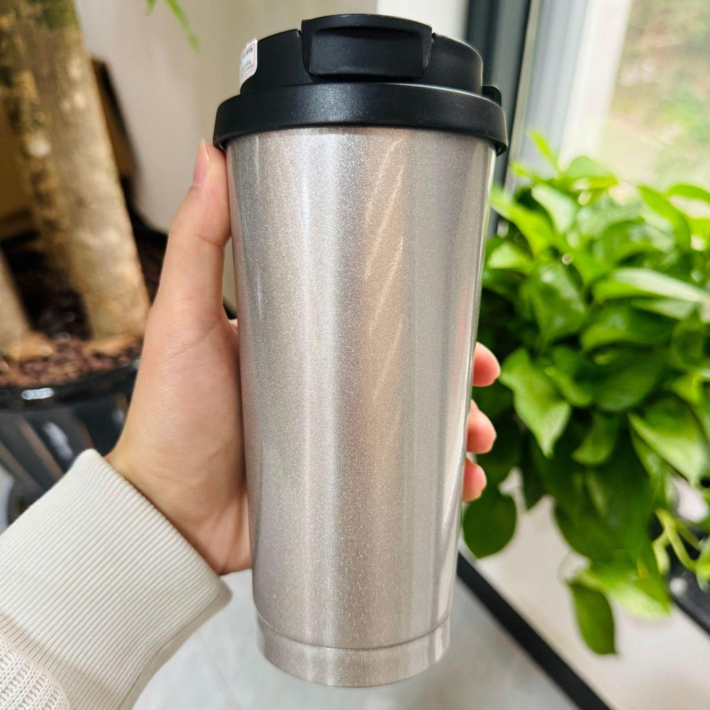 Konvalinka Nerezový Izolovaný Cestovní Hrnek - Dámský Dvojitý Nápojový Hrnek na Kávu a Vodu, Vysoce Hodnotný Tištěný Design