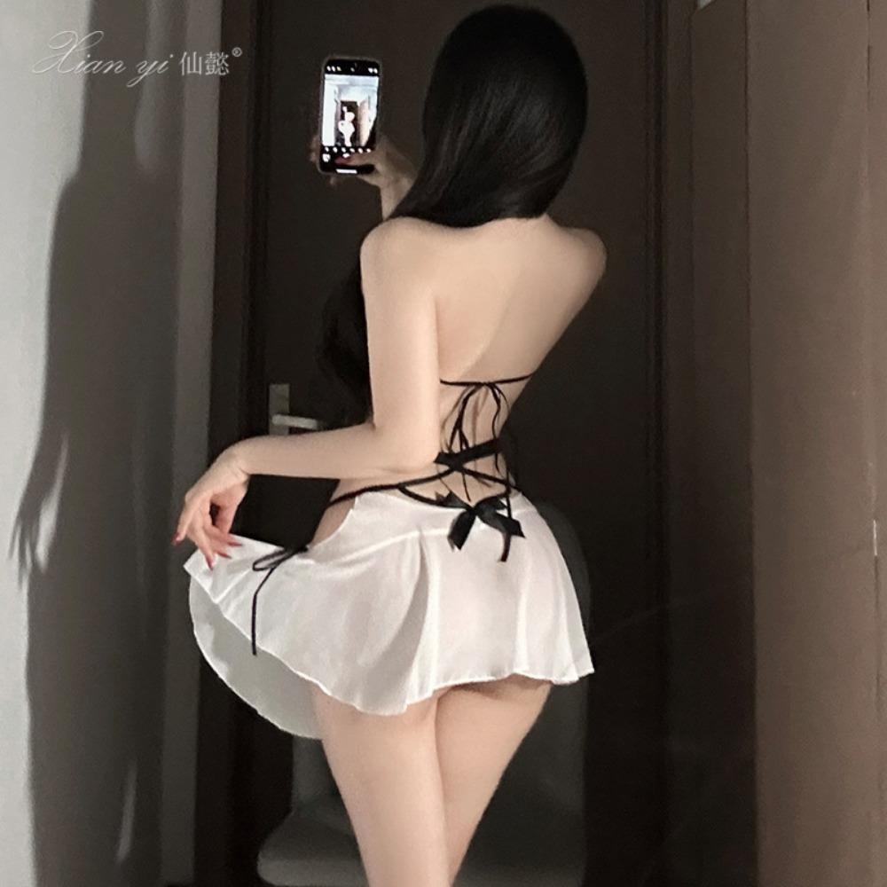 Xianyi Erotic Underwear Sexy Breast Pajamas Pure Desire Wind Flirting Uniform Temptation Small Chest See-through Outfit Free 618