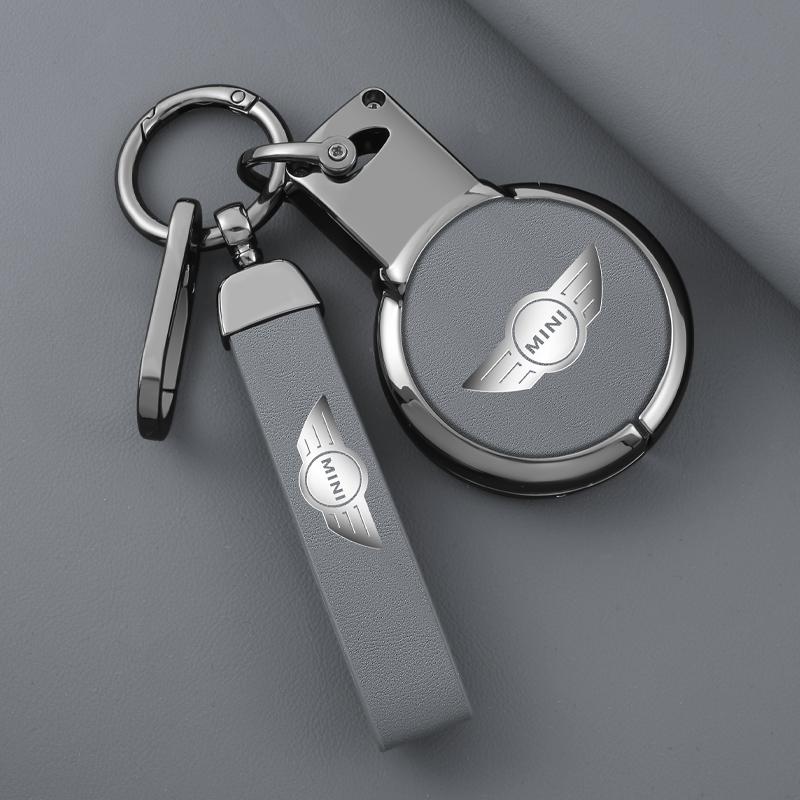 Leather Car Remote Fob Key Case Cover Holder Shell for BMW MINI COOPER S ONE JCW F54 F55 F56 F57 F60 CLUBMAN COUNTRYMAN Keychain GBD7