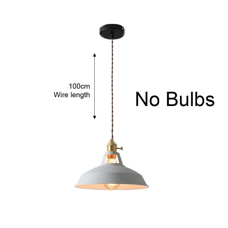 Iron Pendant Light Dia 26cm Colorful Restaurant Kitchen Home Ceiling Lamp Vintage Hanging Light Lampshade Decorative Lamps Ce